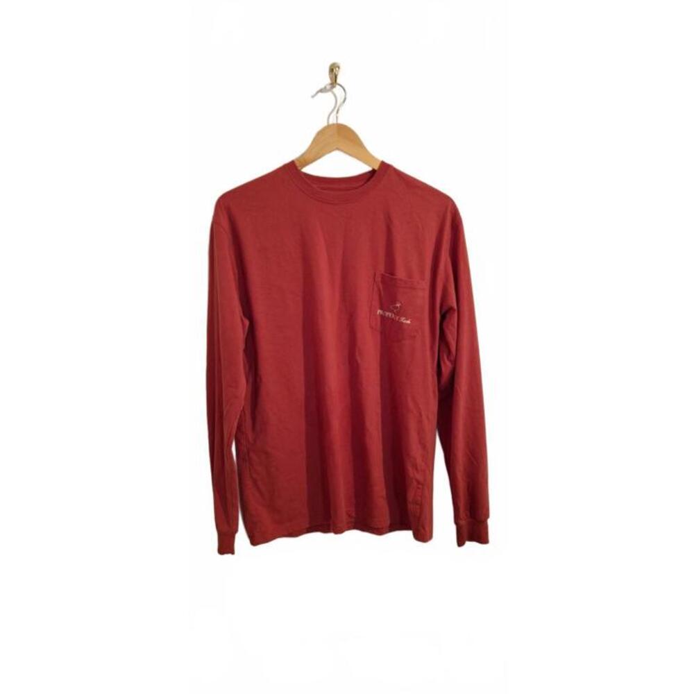 Properly Tied Long Sleeve Red Shirt Men's Med. Christmas Santa Design
